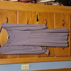 Lavender/Grey flowy peasant dress